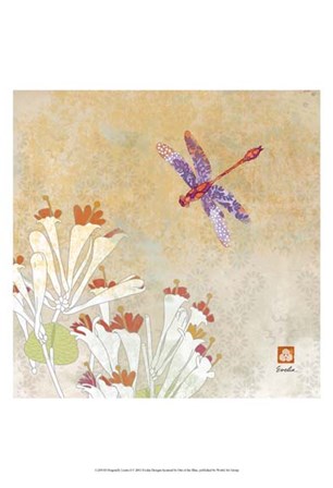 Dragonfly Lustre I by Evelia Designs art print