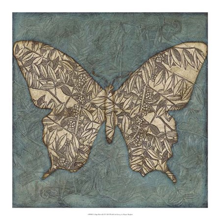 Collage Butterfly II by Megan Meagher art print
