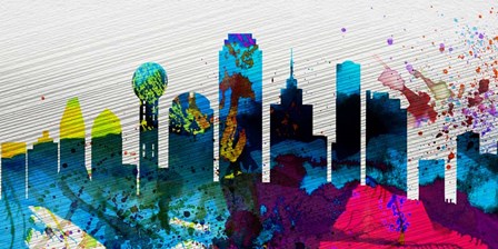 Dallas City Skyline by Naxart art print