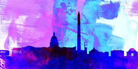 Washington DC City Skyline by Naxart art print