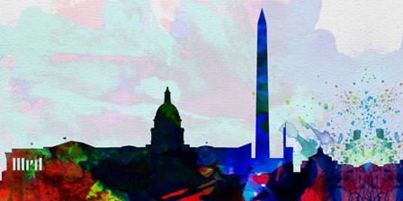 Washington DC City Skyline 2 by Naxart art print