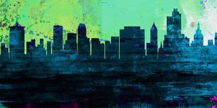 Tulsa City Skyline by Naxart art print