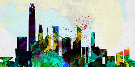 Hong Kong City Skyline by Naxart art print