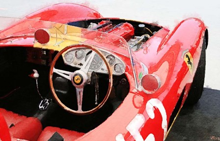 Ferrari Cockpit Monterey by Naxart art print