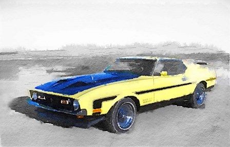 1971 Ford Mustang Boss by Naxart art print
