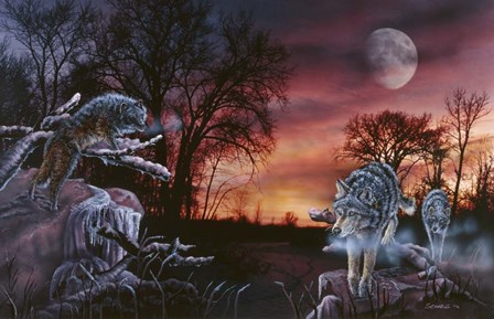Moonlight Trackers by Gordon Semmens art print