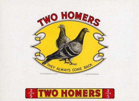 Two Homers by Art of the Cigar art print