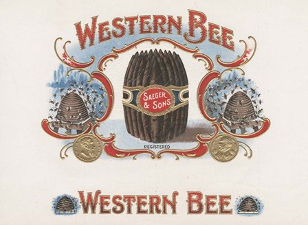 Western Bee by Art of the Cigar art print
