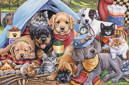 Camping Buddies by Jenny Newland art print