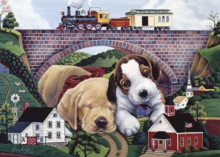 Choo, Choo, Chooed Out by Jenny Newland art print