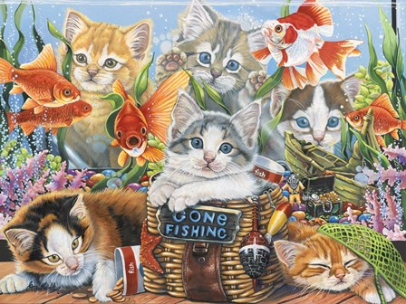 Gone Fishing by Jenny Newland art print