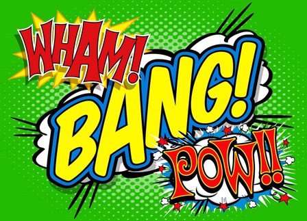 Wham Bang Pow by RetroPlanet art print