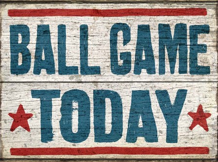 Ball Game Today by RetroPlanet art print