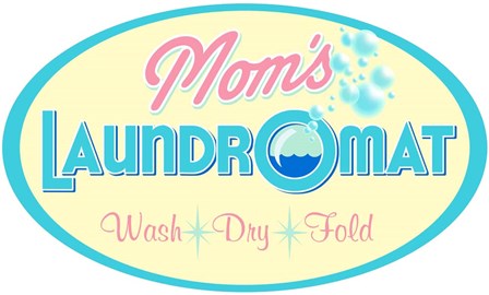 Mom's Laundromat by RetroPlanet art print