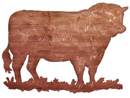 Bull Cut Out by RetroPlanet art print