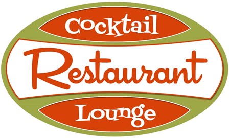 Restaurant Cocktail Lounge by RetroPlanet art print