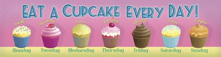 Cupcake Every Day by RetroPlanet art print