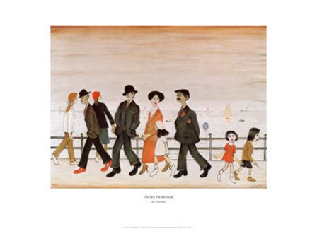 On the Promenade by Lawrence Stephen Lowry art print