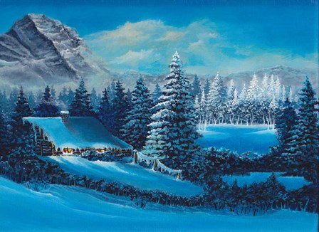 Winter Scene by Bonnie B. Cook art print