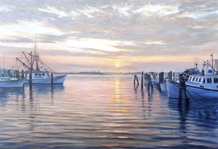 Sunset at Galilee by Bruce Dumas art print