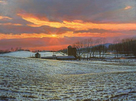 Pennsylvania Farm Sunset by Bruce Dumas art print