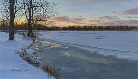 Dusk At North Farms Resevoir by Bruce Dumas art print