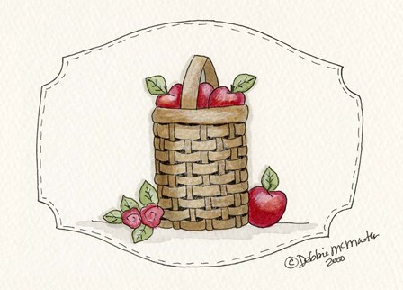 Tall Apple Baskets by Debbie McMaster art print