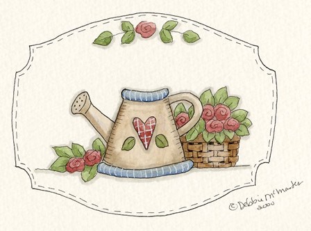 Watering Can by Debbie McMaster art print