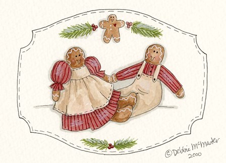 Gingerbread Couple by Debbie McMaster art print