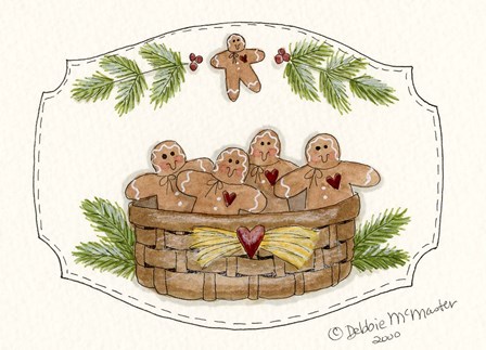 Basket Of Gingerbread by Debbie McMaster art print