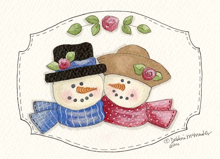 Snow Couple 2 by Debbie McMaster art print