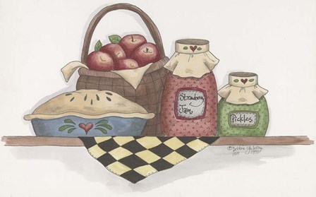 Apple Pie With Basket by Debbie McMaster art print