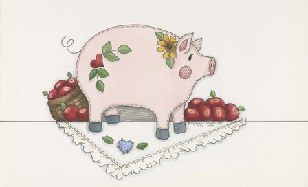Country Pig by Debbie McMaster art print