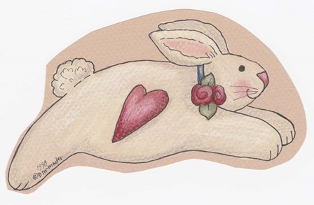 Re Bunny Heart by Debbie McMaster art print