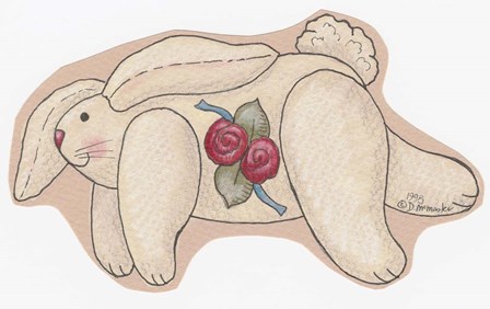 Rose Bunny by Debbie McMaster art print