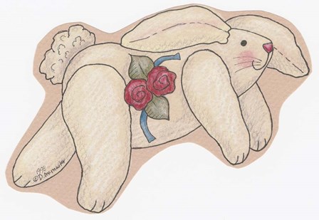 Rose Bunny 2 by Debbie McMaster art print