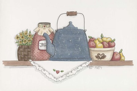 Teapot With Crock by Debbie McMaster art print