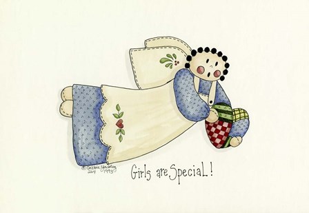 Girls Are Special Angel by Debbie McMaster art print