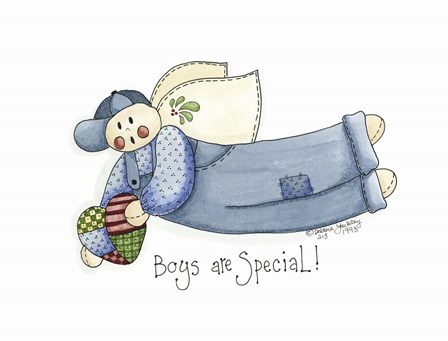 Boys Are Special Angel by Debbie McMaster art print