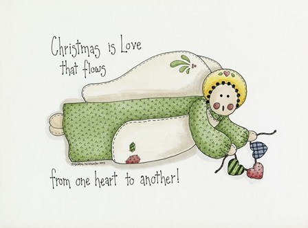 Christmas Is Love Angel by Debbie McMaster art print