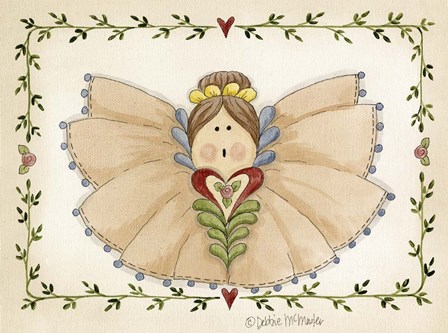 Ruffled Angel by Debbie McMaster art print
