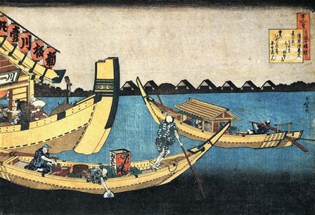 A Summer Sight on the River Sumida by Katsushika Hokusai art print