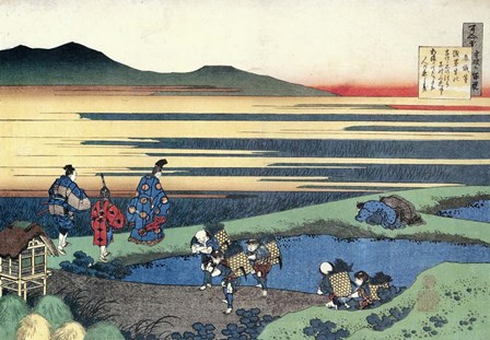 The Poet Walks Across a Narrow Bank by Katsushika Hokusai art print