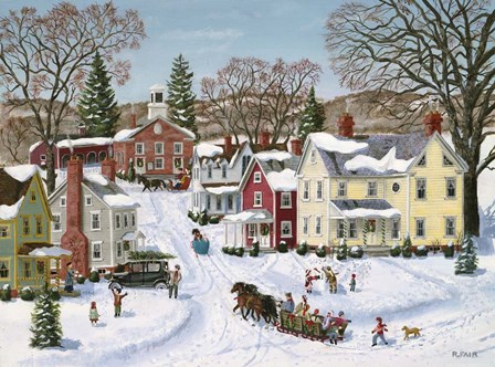 Christmas Sleigh by Bob Fair art print