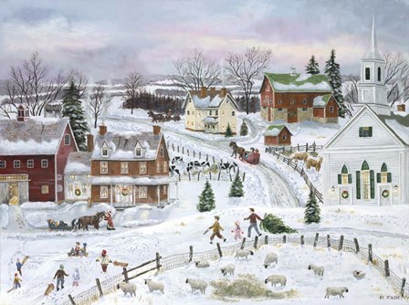 Country Christmas by Bob Fair art print