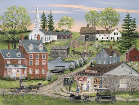 Tom's Garage by Bob Fair art print