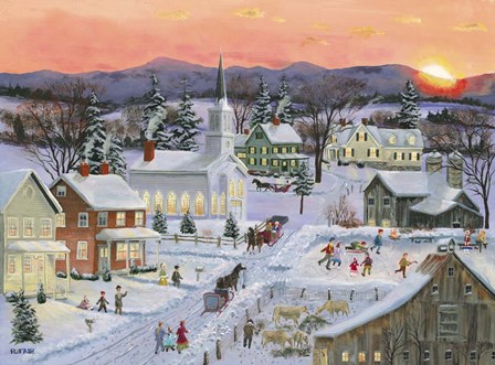 Winter Sunset by Bob Fair art print