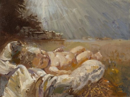 Baby Jesus by Hal Frenck art print