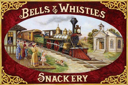 Bells &amp; Whistles Train by Lee Dubin art print