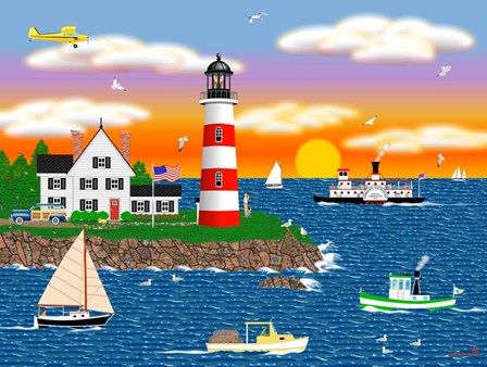 Triangle Point Lighthouse by Mark Frost art print